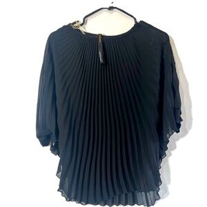 RENEE C MADE IN USA sheer pleated top IN SIZE MEDIUM